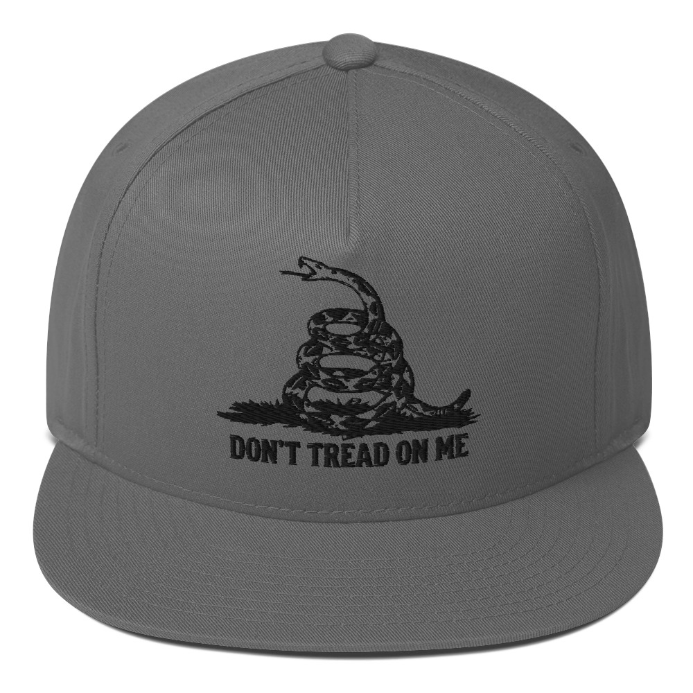 Gadsden Flag Flat Bill Cap (Embroidered)